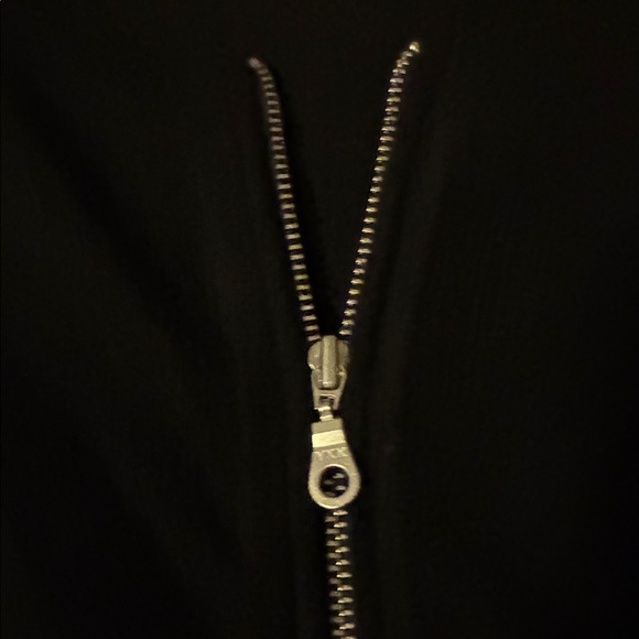 Eileen Fisher 100% Cashmere Zip Front Cardigan Black Luxe Minimalist Sweater L - Picture 6 of 11